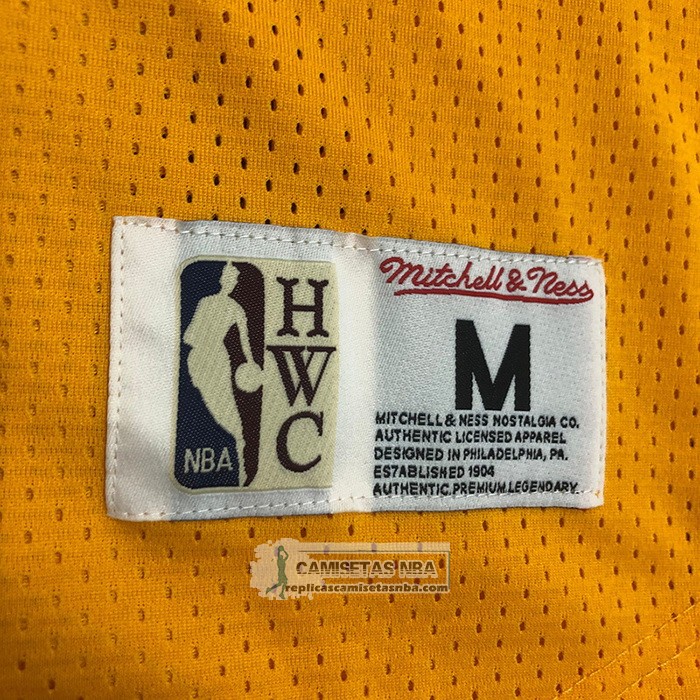 Camiseta Manga Corta Los Angeles Lakers Kobe Bryant NO 8 Amarillo
